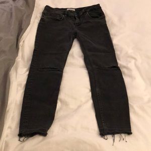Zara black ripped (at knee) jeans!